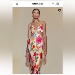 Reformation Poppies Silk Dress
